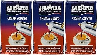 Lavazza Crema e Gusto Ground Coffee, Italian , 8.8-Ounce Bricks (Pack of 3)