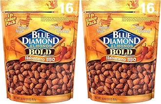 Blue Diamond Almonds, Bold Habanero BBQ, 16 Ounce (Pack of 2)