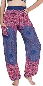 CHAINUPON Harem Pants Women Flowy Trouser Yoga Boho Hippie Clothes