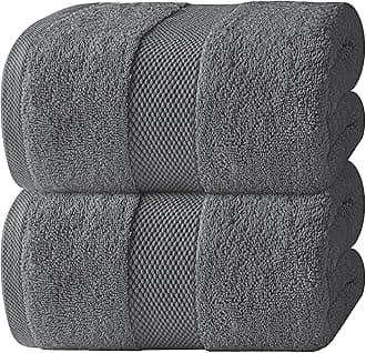 White Classic Luxury Soft Bath Sheet Towels - 650 GSM Cotton Luxury Bath Towels Extra Large 35x70 | Highly Absorbent and Quick Dry | Hotel Quality Extra Large Bath Towels Oversized, Dark Grey, 2 Pack