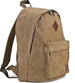 Canvas Vintage Backpack Lightweight Travel Daypack Laptop Backpack College Student Rucksack for Men Women