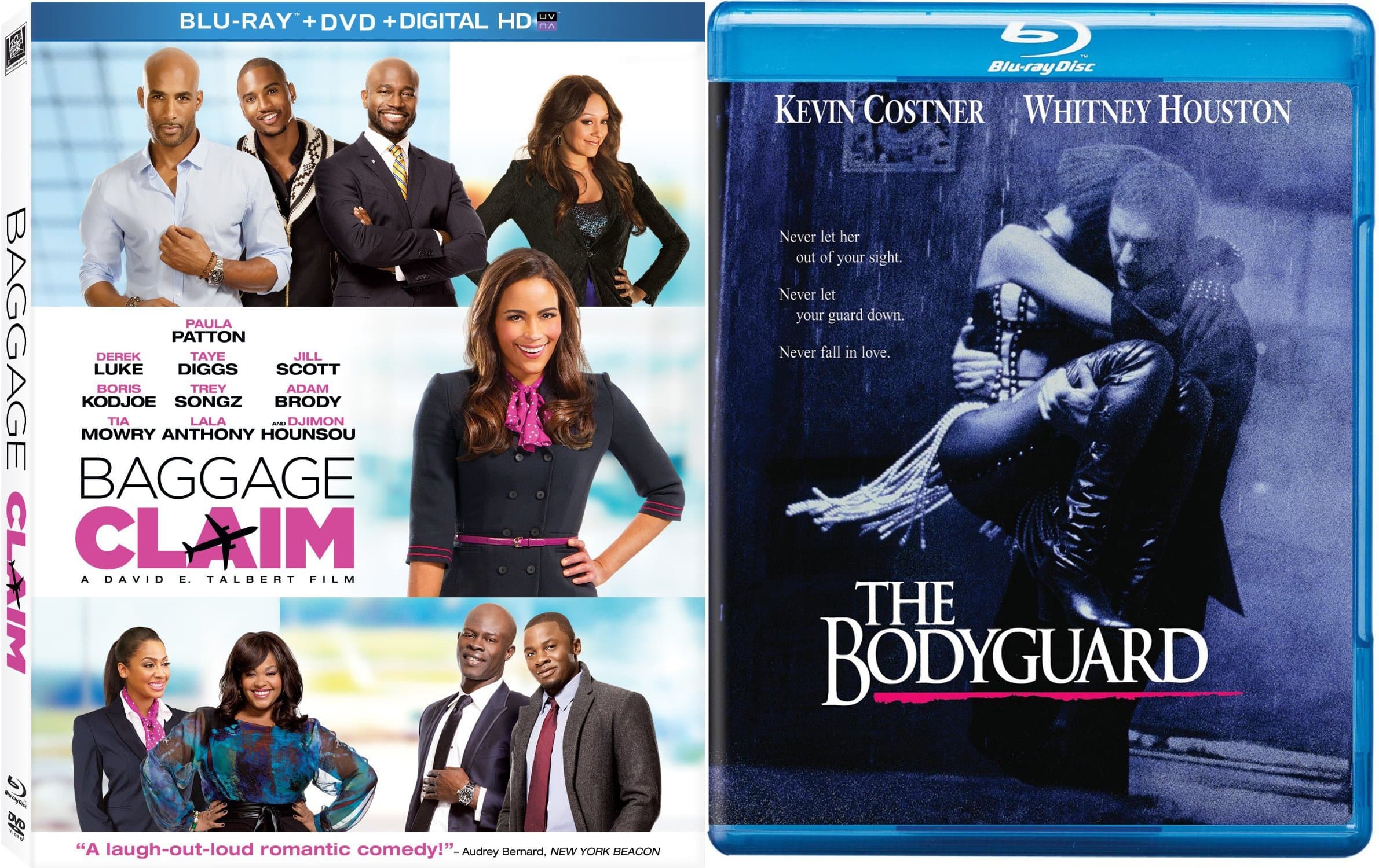 The Bodyguard [Blu-ray] Baggage Claim Blu Ray DVD 2 Pack Romantic Movie Set