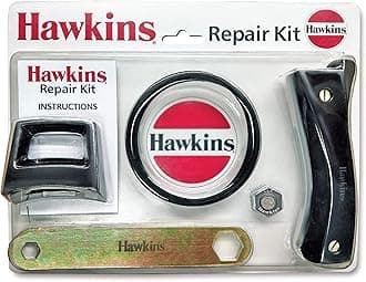 Hawkins Plastic Pressure Cooker Repair Kit With Cooker Gasket, Safety Valve, Body Handles And Spanner (Kit5L), Black Standard, 5 Liter