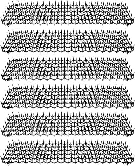 HomardenCat Scat Mat 6 Pack - 19x5 Inch Spike Mats with 1 Inch Plastic Spikes - Cat and Dog Deterrent for Indoor or Outdoor Use - Anti-Dig and Anti-Scratch Mat for Garden, Furniture, and Yard