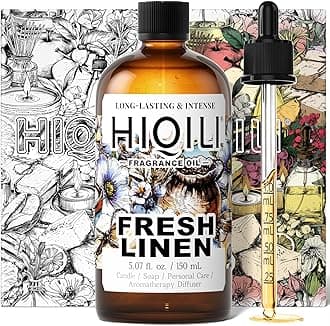 HIQILI Fresh Linen Fragrance Oil for Candle & Room Spray Making, Add to Dryer Balls, Freshie Scents for Essential Oil Diffuser - 5.07 Fl Oz
