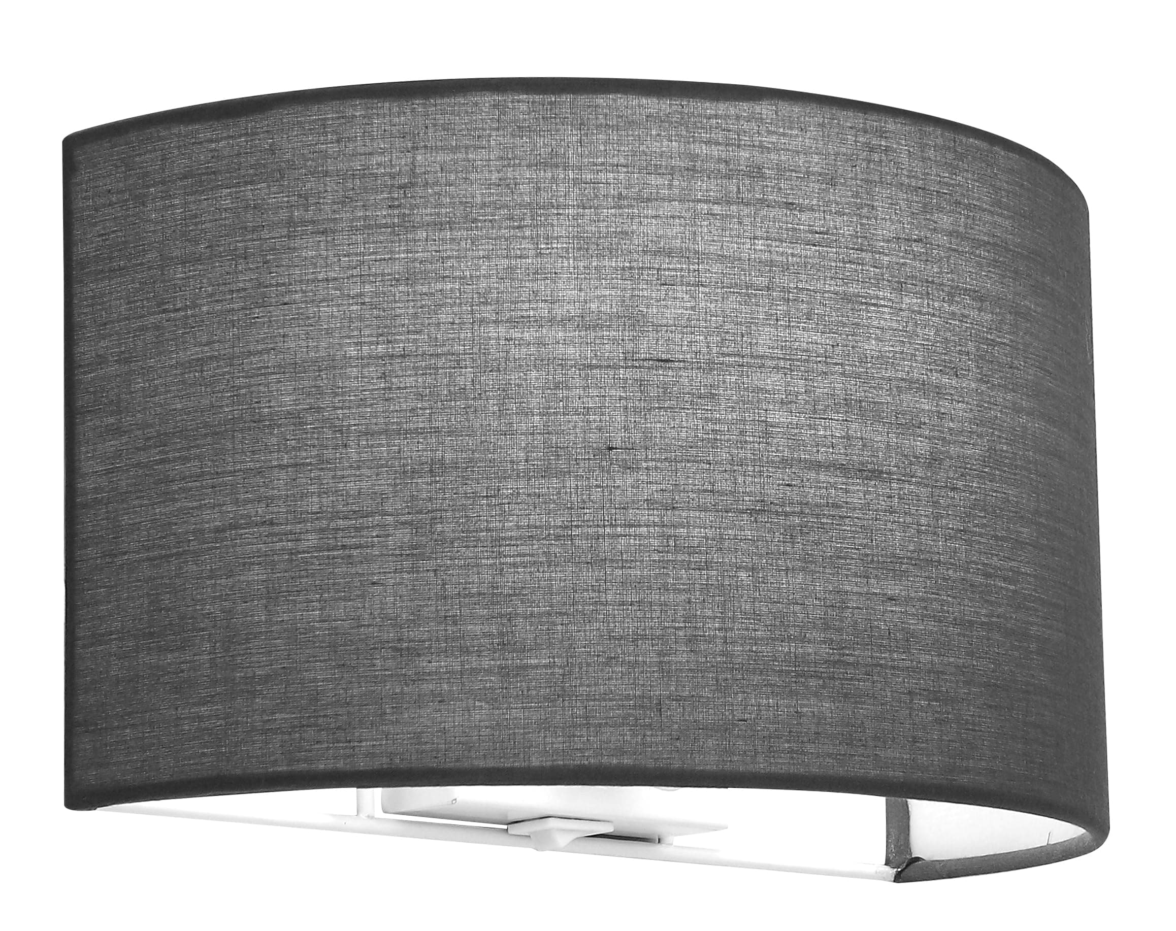 Modern Semi-Circle Shape, Grey High Quality Fabric Wall Lights, With Switch