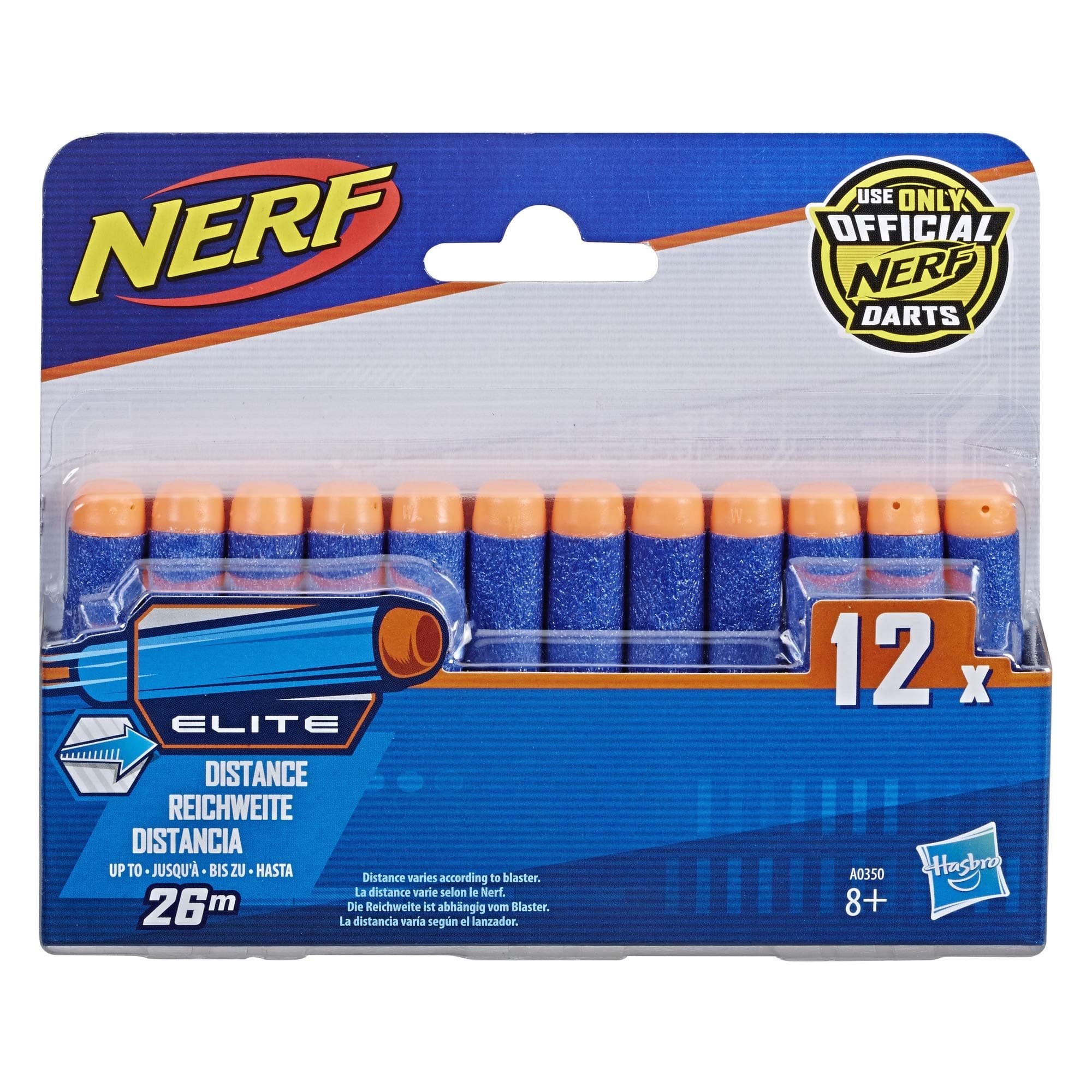 Nerf Official 12 Dart Elite Refill Pack For N-Strike Elite Accustrike Zombie Strike Modulus Toy Blasters, Multicolor