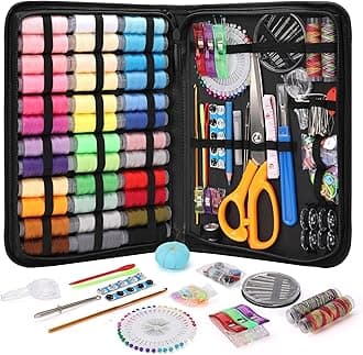Coquimbo Professional Sewing Kit Gifts for Grandma, Mom, Adults, Beginner, Home Traveler, Emergency, Portable Sewing Supplies with Tailor Scissors, 38XL Thread, Soft Tape Measure, Sewing Needles