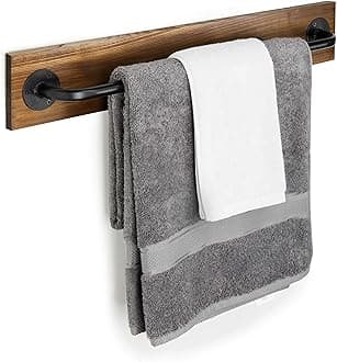 MyGift Wall Mounted Towel Rack, 28 Inch Bathroom Towel Bar