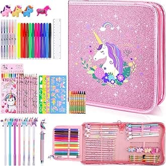 56PCS Sparkly Unicorn Kids Art Set