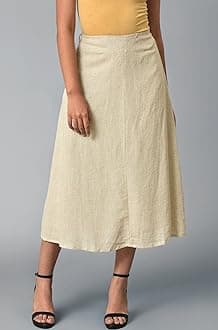 W for Woman W Pure Cotton Midi Skirts for Women | Pure Cotton Skirts for Women
