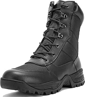 Men's 8'' Military Tactical Boots Outdoor Water Resistant Boots with Zipper