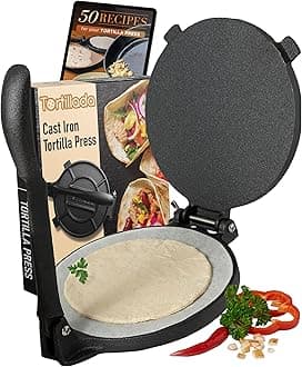 Tortillada – Premium Tortilla Press Cast Iron with Recipes E-Book (30 cm)