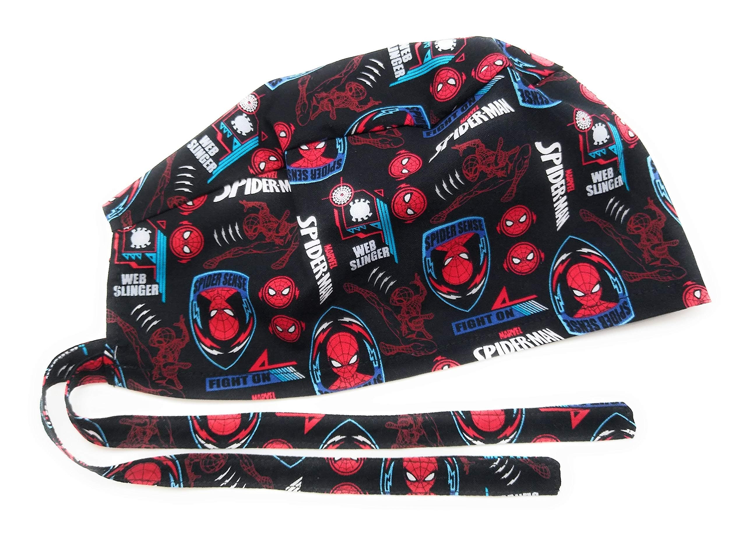 Scrub Hat Cartoon Superheroes Fabric Cap Do-Rag Skull Multi Color