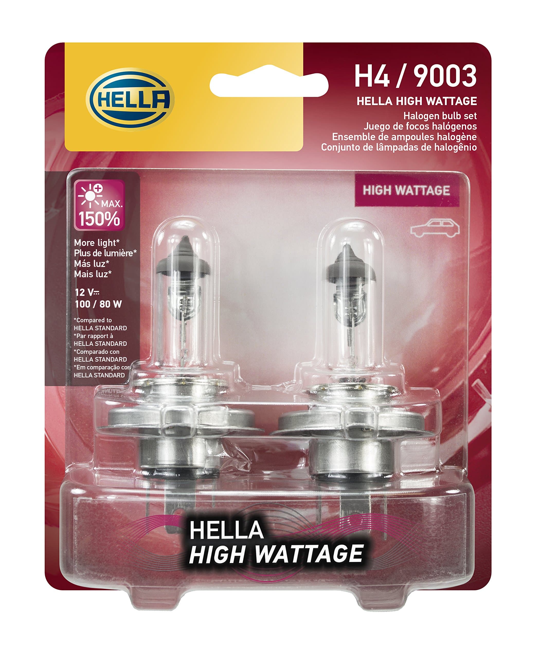 H4 100/80WTB High Wattage Bulbs, 12V