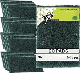 Scouring Pad 96-20, 20 Pads, 6” x 9”, General Purpose Cleaning, Food Safe, Non-Rusting