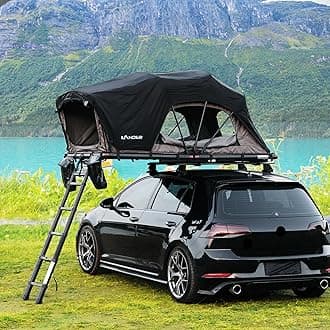 ILANDER Rooftop Tent Hardshell for SUV Van Jeep Truck, Aluminum Alloy Car Rooftop Tent, Waterproof and UV-Resistant Overland Roof Tents Camping for 2-3 Person
