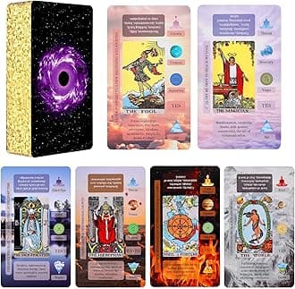 Xsylohxl Tarot Cards For Beginners Tarot Deck With Meanings On Them Training Tarot Deck With Message For Reading Classic Learning Tarot Set
