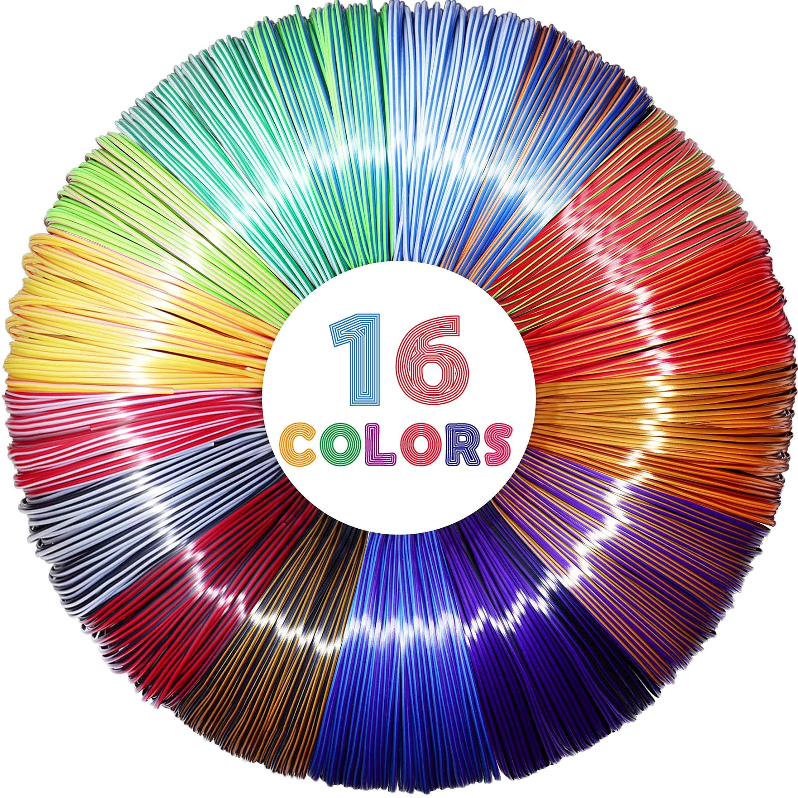 MIKA3D 2 Silk PLA Filament Refill Sample Pack, 16 Different Dual Color Silk PLA, Each 4m Length, Total 64m Shiny Dual Color 3D Printer Filament