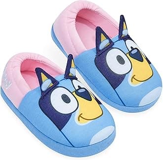 Bluey Kids Slippers Warm Non Slip House Shoes for Girls and Boys Soft Plush Slip On Shoes Gifts for Girls