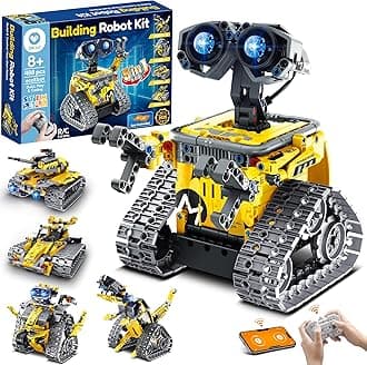 Robot Building Kit with Remote Control STEM Gifts for Boys Age 8-13, Technic Coding Robotic Toys for Kids Birthday, Buildable 5in1 Models with 488 Pieces