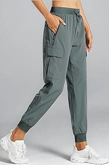 Libin Women's Cargo Joggers Lightweight Quick Dry Hiking Pants Athletic Lounge Casual Travel