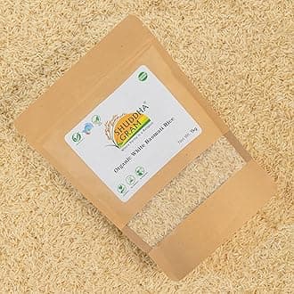 SHUDDHA GRAM Organic White Basmati Rice - 1 kg | Gluten Free and No Pesticides | No Chemicals | 100% Organic Unpolished Rice