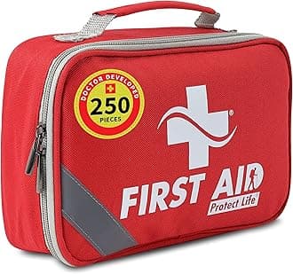 First Aid Kit for Home/Business, HSA/FSA Eligible Emergency Kit | Medical First Aid Kit | Camping First Aid Kit Hiking | Small First Aid Kit for Car | Travel First Aid Kit Mini - 250pcs