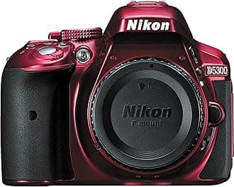 Nikon D5300 24.2 MP CMOS Digital SLR Camera with Built-in Wi-Fi and GPS Body Only (Red)
