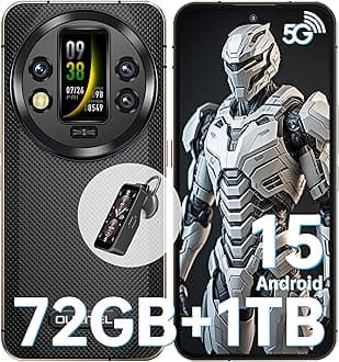 OUKITEL WP200 Pro Rugged Smartphone 5G - Android 15, 72GB（24+48） RAM+1TB ROM, 6.7" Rugged Phone, 8800mAh Android Phones, 108MP Camera, IP68/69K Waterproof Phone, 4G Dual SIM/NFC/OTG/GPS, 2025 (Black)