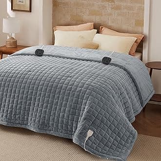 Electric Blanket King Size - Dual Control Heated Weighted Blanket King with 10 Heat Settings, Fast Heating with 10 Time Settings (100x90 inches, Formal Gray)