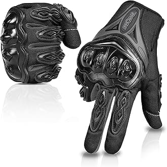 Motorcycle Gloves Full Finger Durable for Road Racing Bike Summer Spring Powersports Support Touch Screen Black-XL