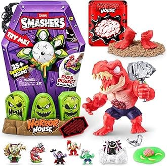 74124A, Large Smashers Mega Horror House Series 1 by Zuru, Dinosaur, (30 cm), Zombie Rex
