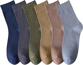 MAGIARTE Mens Dress Socks Combed Anti-pilling Cotton Calf Length Moisture Wicking odor Control Casual Crew Socks for Men