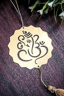 Genesis Arts Ganesh Car Hanging Dream Catcher for Rear View Mirror | Religious Hindu Spiritual Ornament for Car, Home & Office Décor | Multipurpose Hanging Accessory Item for Positivity & Protection