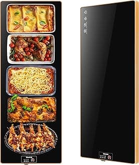 Electric Heating Tray (Extra Long 40" x 12"), Food Warmer with Thermostat and Full Surface Warming, Food Warming Mat with 2 Modes