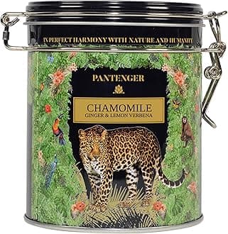 Organic German Chamomile & Ginger Herbal Tea | Loose Leaf Tea - 40 Servings | Calming and Digestive Caffeine Free Herbal Tea | By Pantenger
