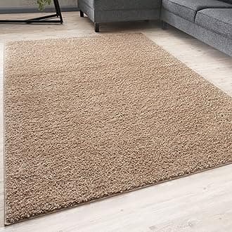 THE RUGS Living Room Rug - Shaggy Soft And Elegant Carpets For The Bedrooms And Kitchen, Easy To Clean, Many Different Sizes (180x270 cm, Beige)