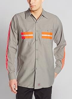 Red Kap Men's Men's Long Sleeve Enhanced Visibility Shirt Shirt