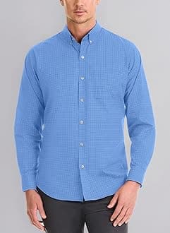 Men's Wrinkle Free Long Sleeve Button Down Shirt Button Down Shirt (Pack of 1)