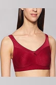 Enamor Non-Padded Wirefree Full Coverage Bra (FB12_Masai_38DD) Red