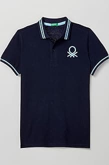 United Colors of Benetton Boy's Cotton Regular Fit Polo T-Shirt