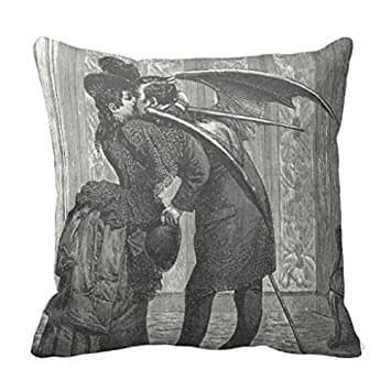 Vampire Kiss Victorian Gothic Decorative Pillow Case