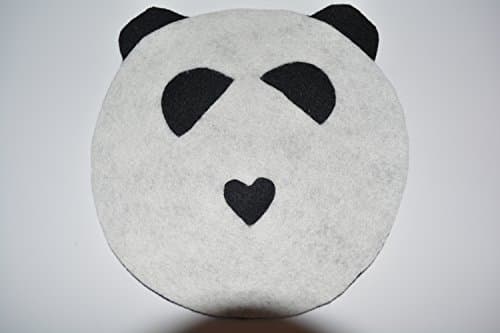 Panda pot holder. 2 items round shape in white and black colour