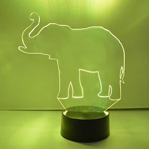 Lucky Elephant Trunk-Up Colour Changing LED Acrylic Light