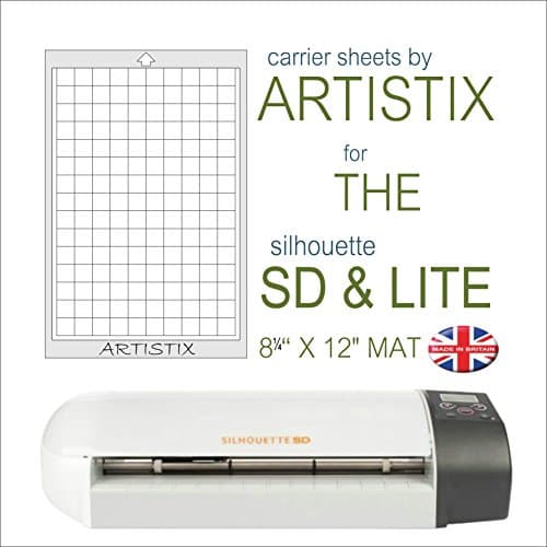 2 X Artistix carrier sheets for Graphtec Silhouette Lite, SD & Craft Robo Cutters with grid pattern