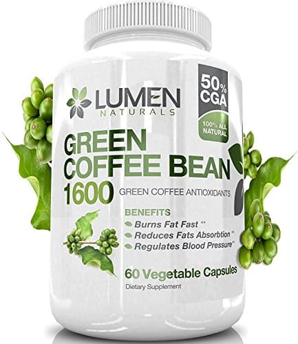 Pure Green Coffee Bean Extract - Maximum Strength Fat Burner - 60 Powerful Diet Pills to Accelerate Weight Loss - Natural GCA (Green Coffee Antioxidant) Supplement to Speed Up Metabolism & Lose Weight - 30 Day Supply for Men & Women - (60 Count)