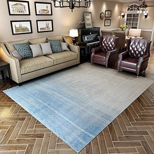 YLMD Eco-Pure color Striped Rectangular Carpet, Bedroom Geometric Bedside Rug, Nordic Modern Household Rug, Kids Pet Cozy Crawling Rug, Machine-Washable Rug, 59.06in * 78.74in ( Color : Blue )