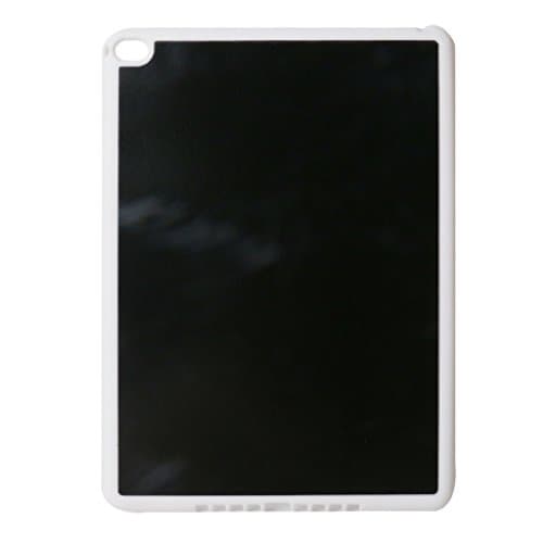 Accessory Crunch Anti-Gravity Selfie Case for iPad Air 2, Hands Free Nano Suction Stick to Glass, Tile, Car GPS, Most Smooth Surface - Black on White