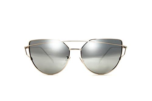 Sodear High-Definition Visual Durable and Easy To Claean Uv400 Protection Classic Polarized Sunglasses Light Silver Mirrored Lens